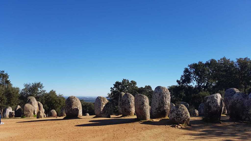 "Almendres" Cromlech, close to Evora. 