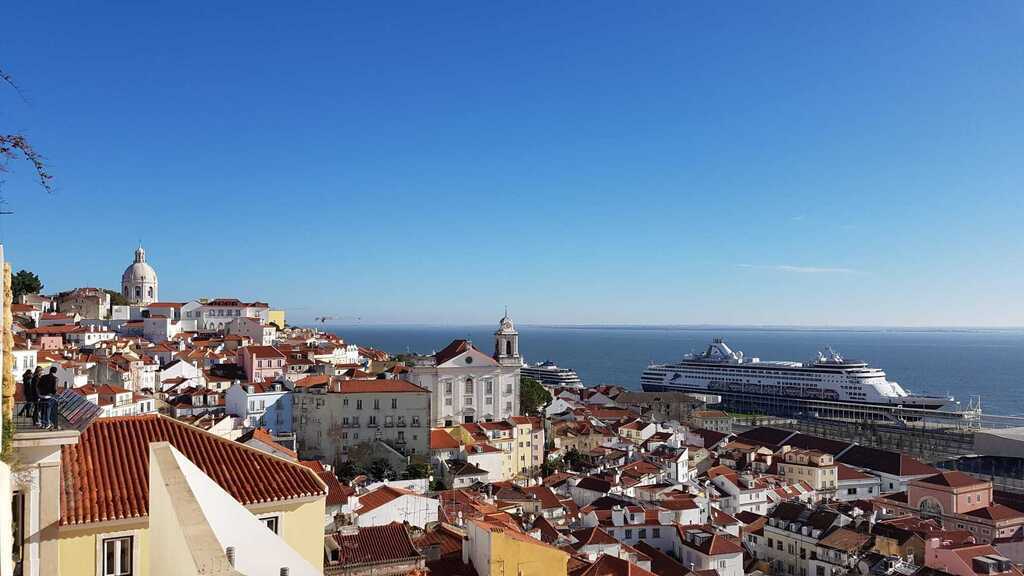 Lisbon seen from "Miradouro Portas do Sol Alfama".