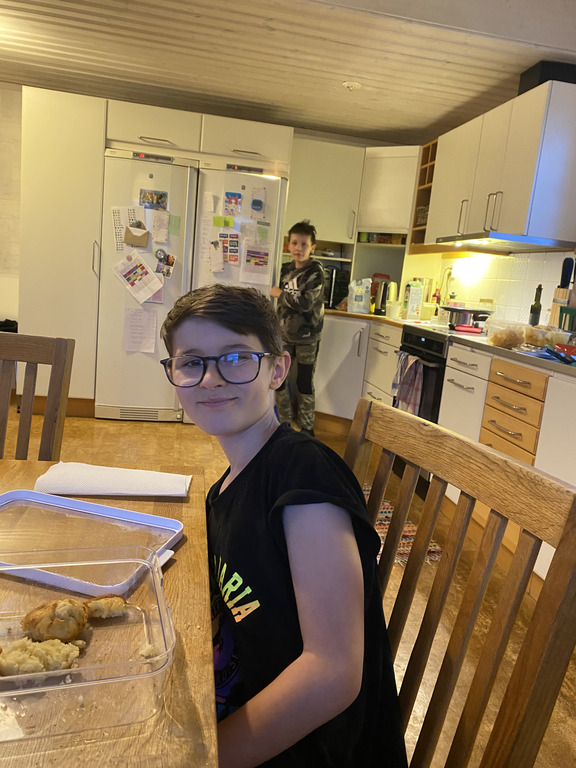 Our kids in the kitchen