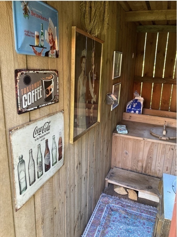 Interior of outhouse