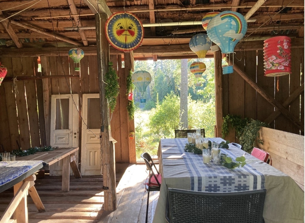 Crayfish Party in the Barn. 