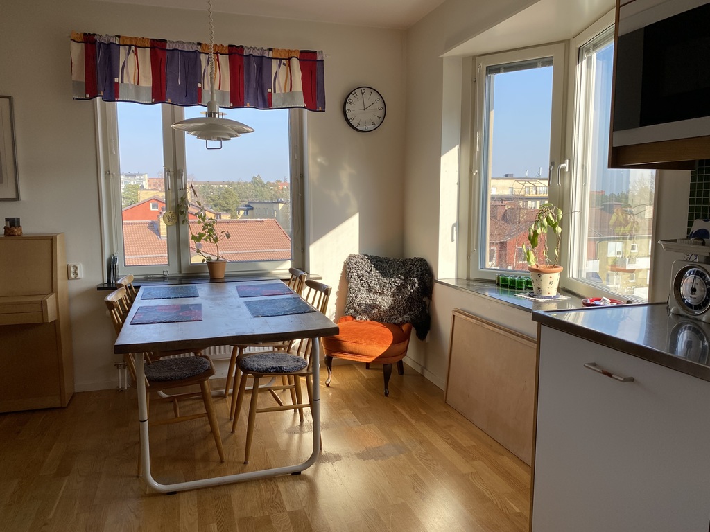 Dining area with lots of light