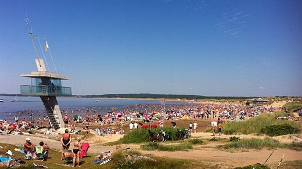 Tylösand,a stunning beach, after beach live music every afternoon during the summer.