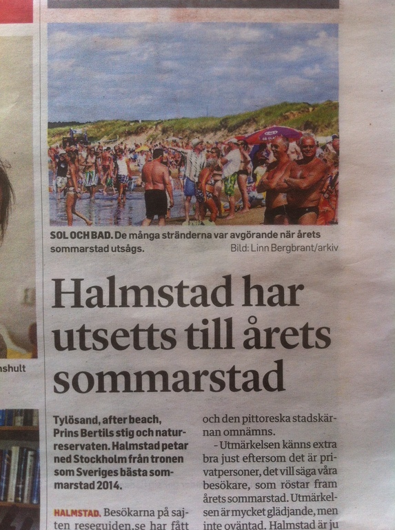 Halmstad has been named as the year´s summer resort in Sweden.