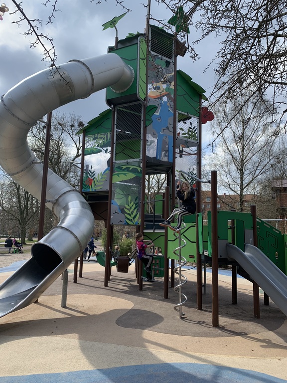 Playground in city Halmstad, 10 min walk from us.