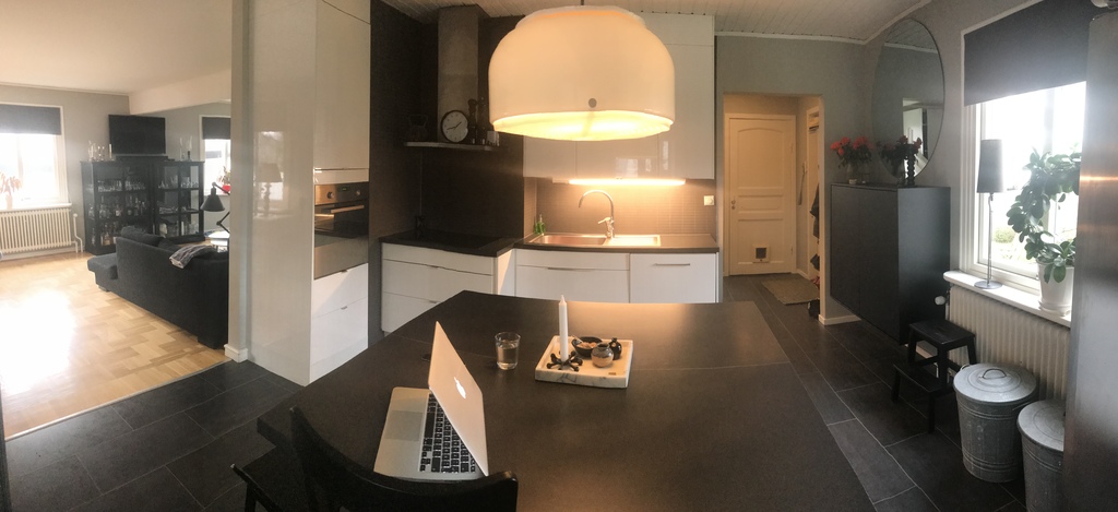 The Kitchen. The porch adjacent to the kitchen. 