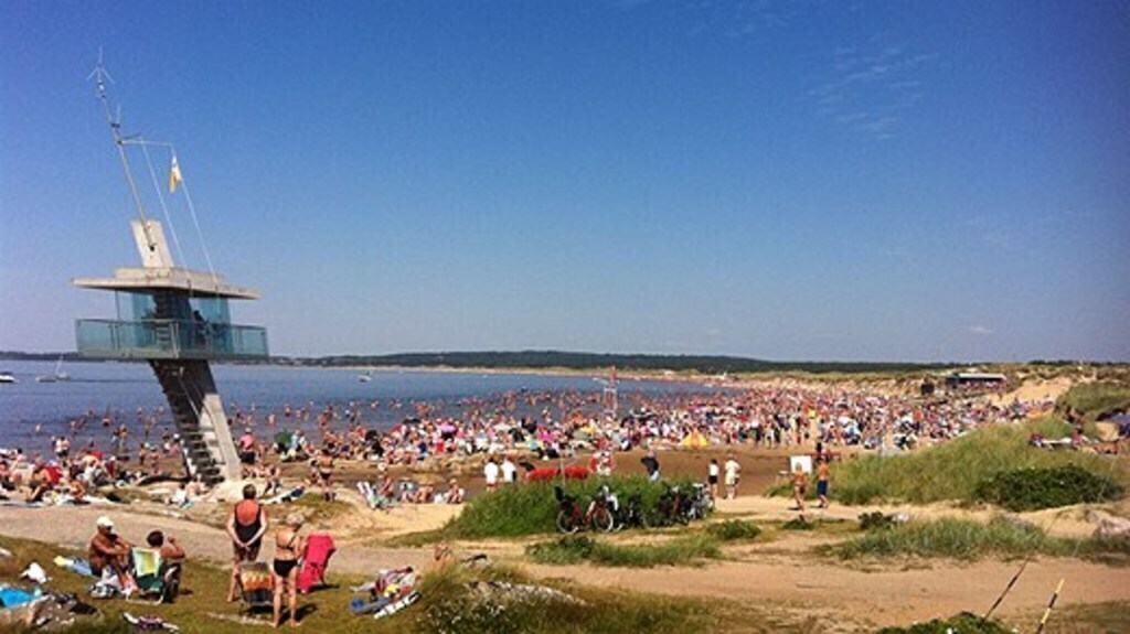 Tylösand,a stunning beach, after beach live music every afternoon during the summer.