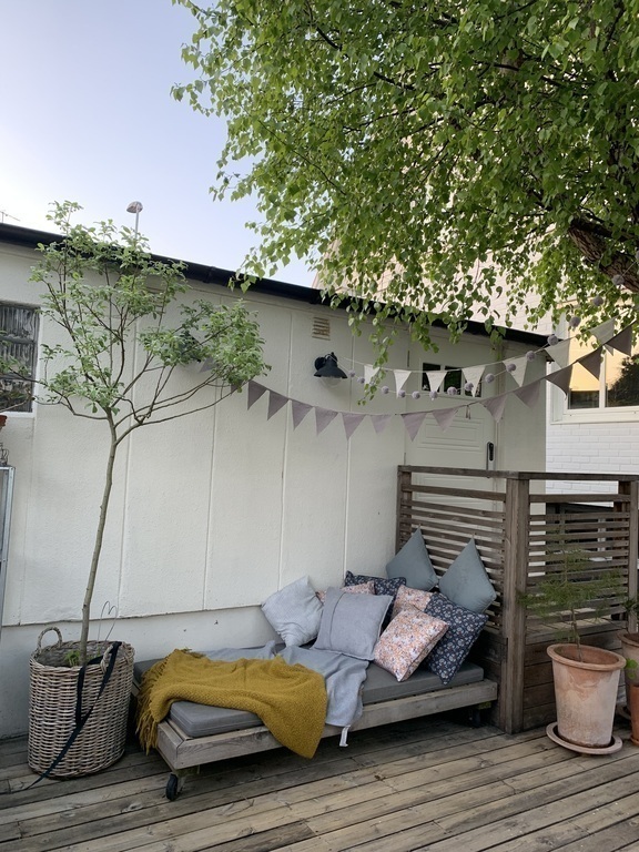 Our sunbed in the garden