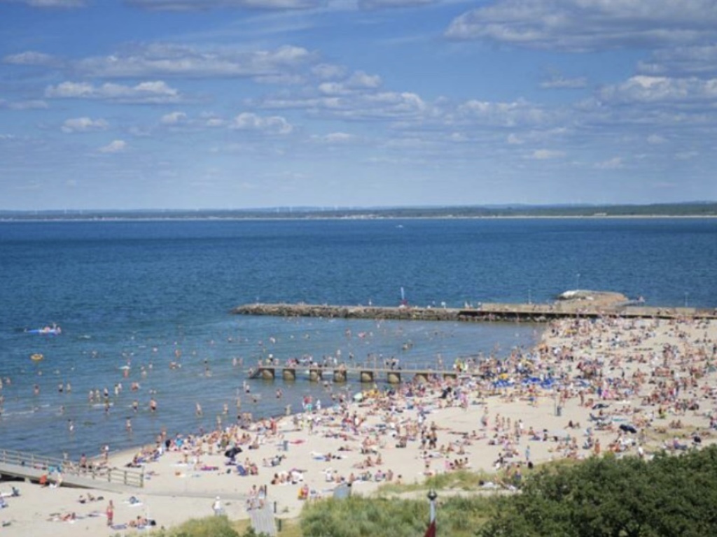 Halmstads long lovely beaches, miles after miles..... just around the corner from us