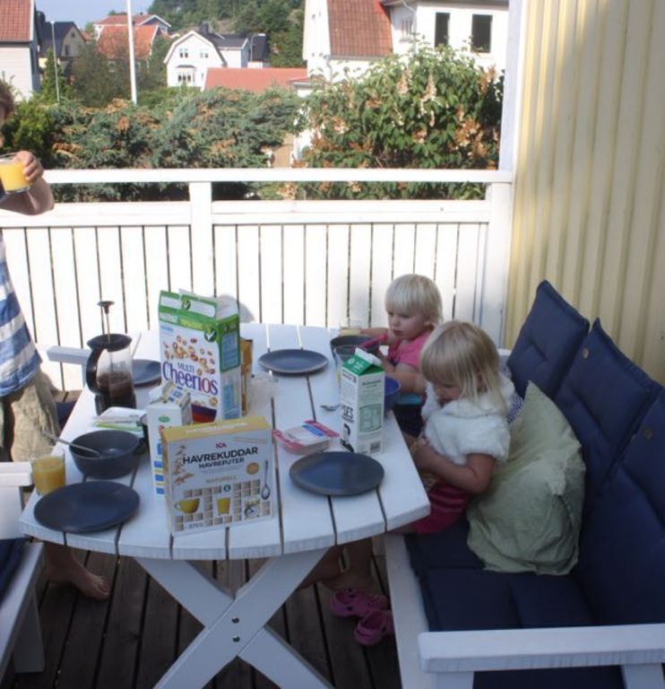 Breakfast on the patio.