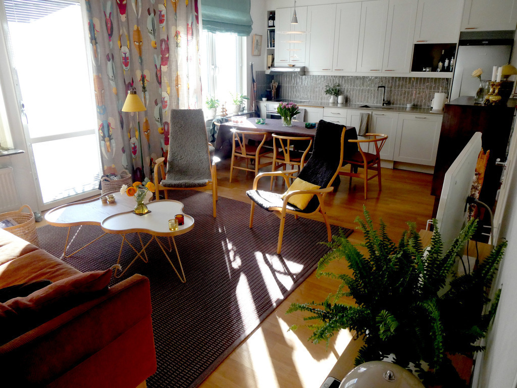 Living room combined kitchen