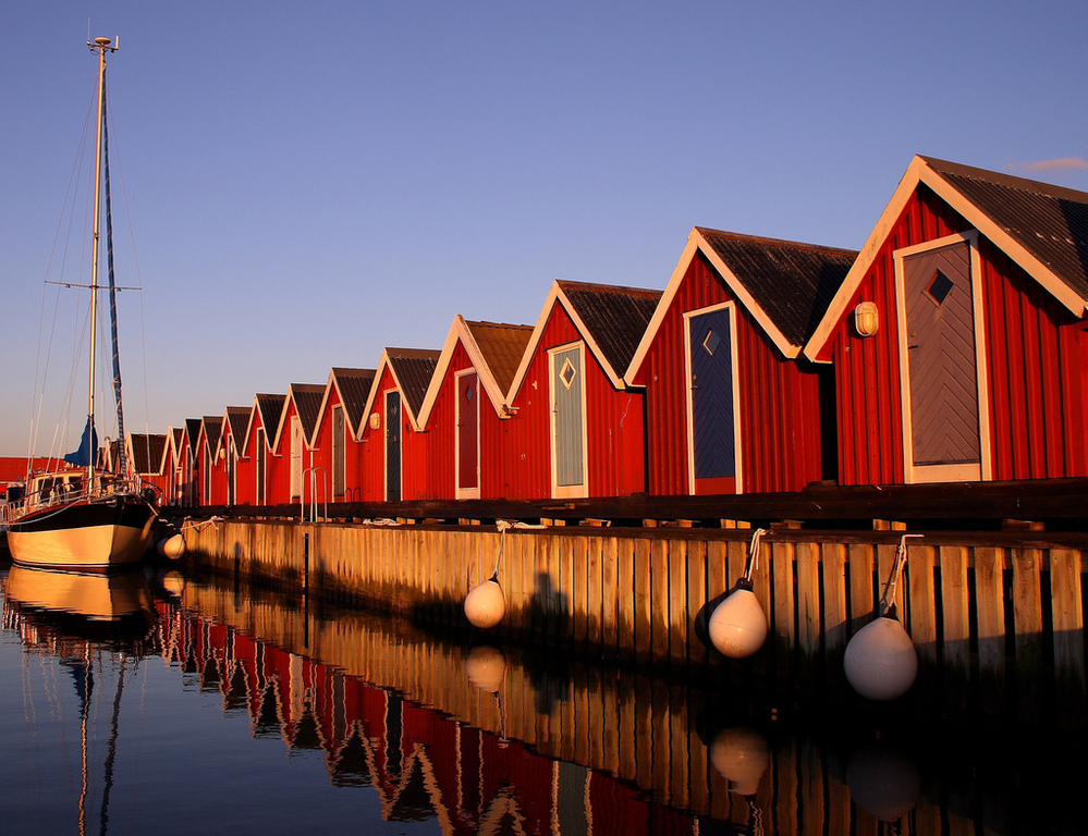 The marina in Träslövsläge