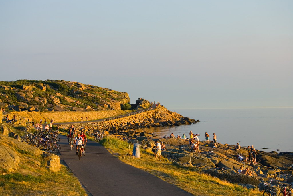 The beach promenade in Varberg, built 1912. 
