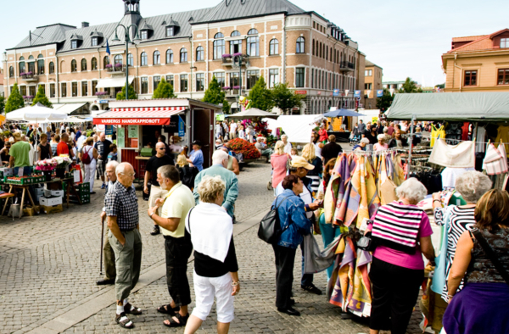 The town market in Varberg (every Wednesday and Saturday) 