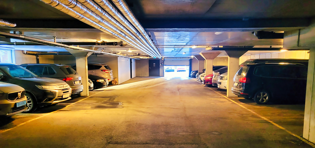 Our garage looking out