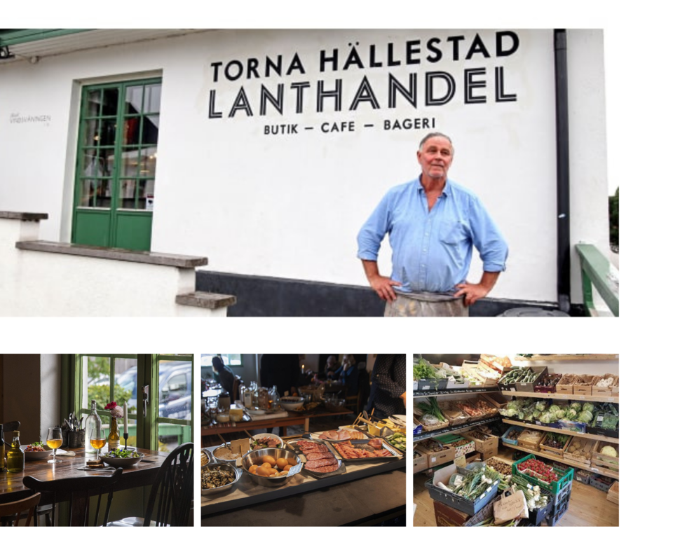 The local store/bakery/restaurant offers locally produced, organic food (200m)