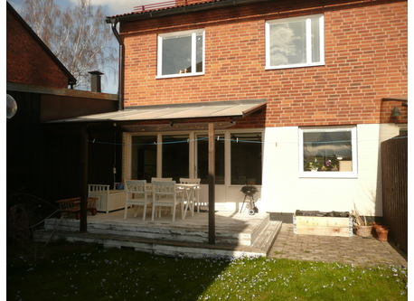 Our house, view from the back, where there is a small garden