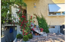 Our bright yellow townhouse in southern Stockholm