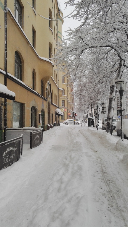 Our street in wintertime