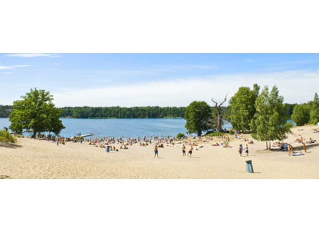 Flaten beach, 15 minutes by bicycle from our house