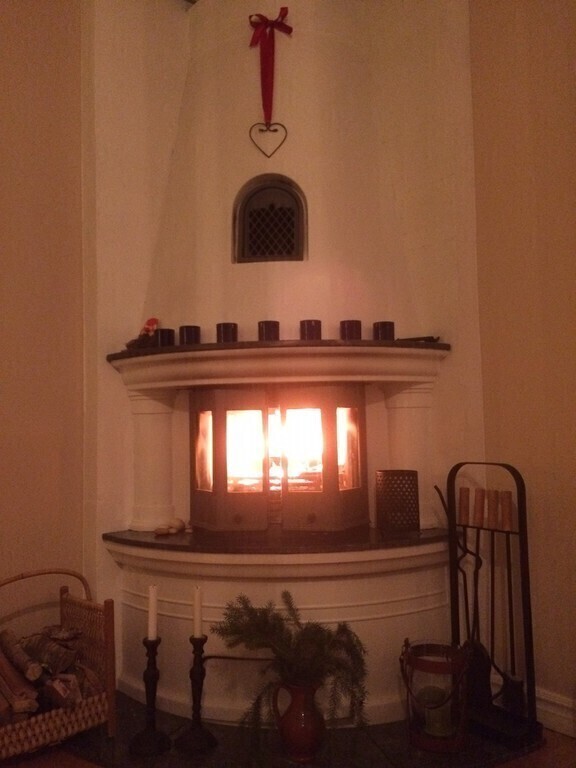 The fire place in our living room