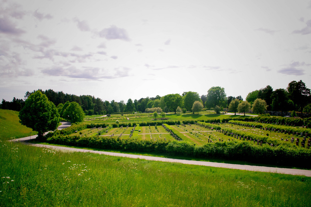 Skogskyrkogården with its  beautiful surroundings