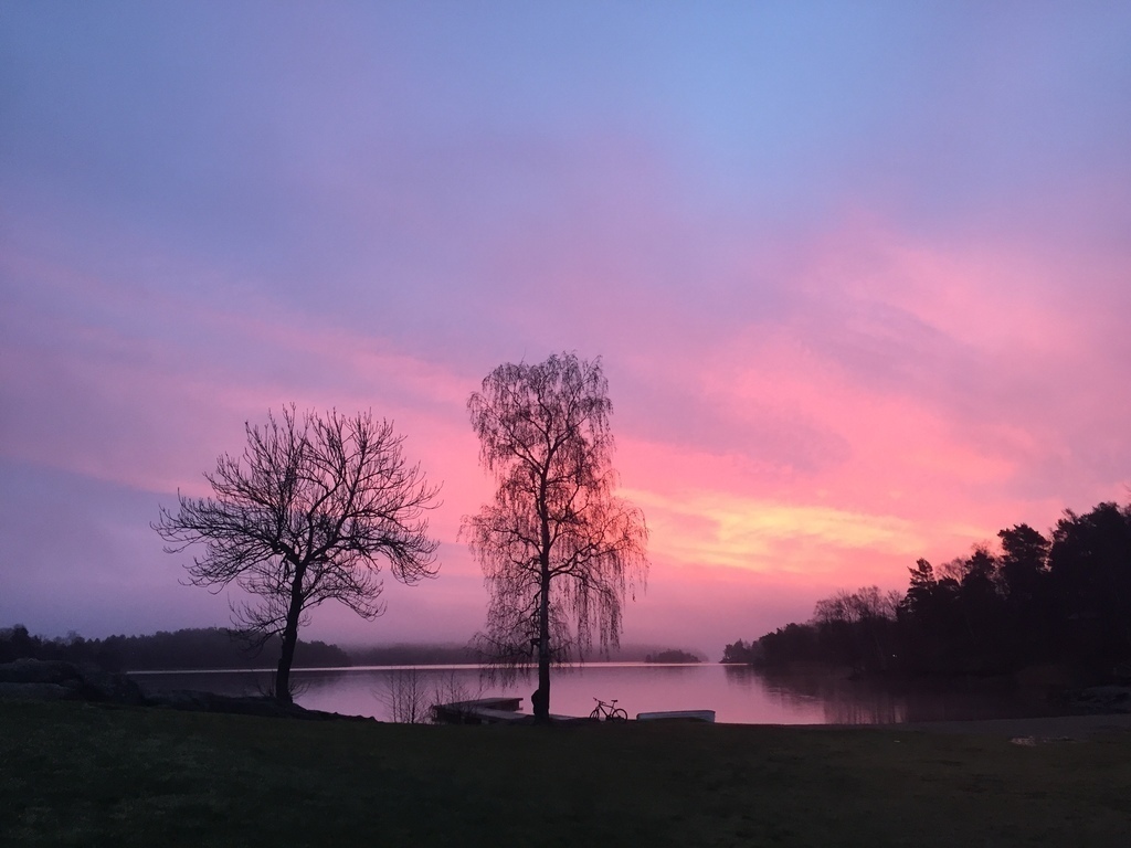 Drevviken, a big lake 5 minutes walk from our house