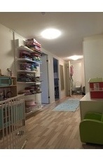 Upstairs where you find 3 bedrooms and a bath
