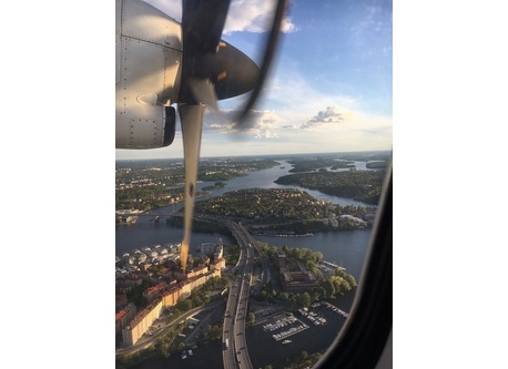 Our island - Stora Essingen: the island from the air. Our house is towards south, the most quiet corner of the island