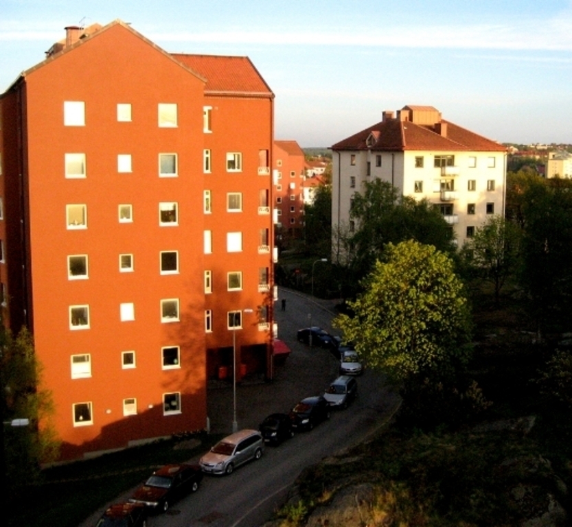 Our house from top of the street. Built in 1945 for the first housing fair in Sweden.