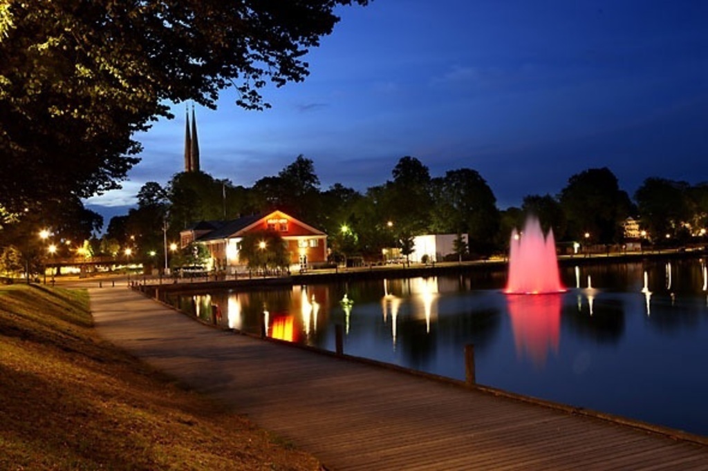Växjö in the evening