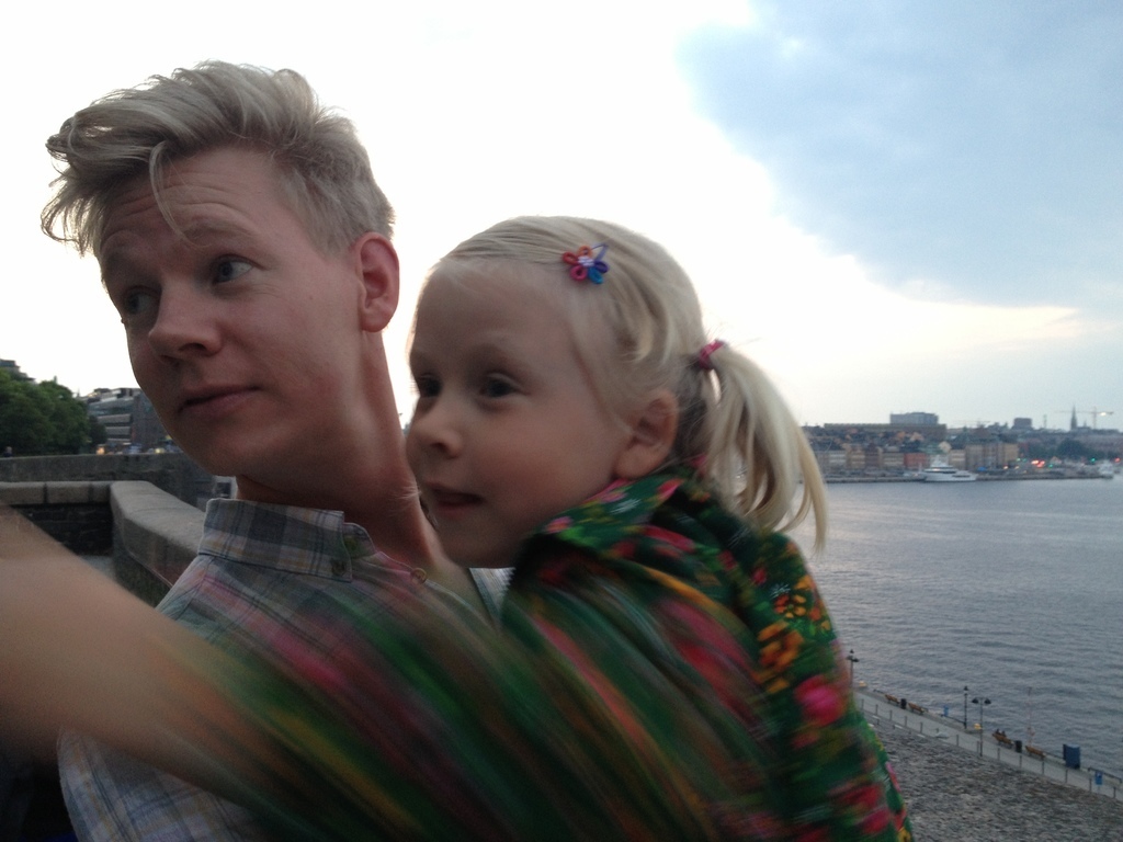 01:00, midsummer night. Central Stockholm