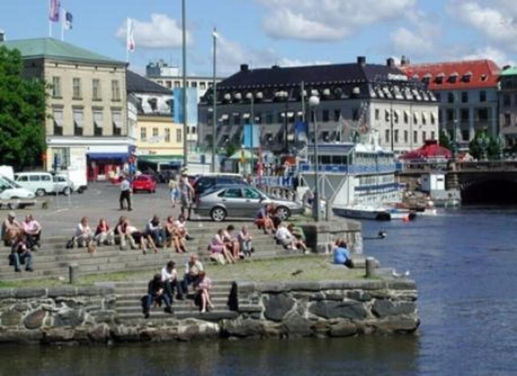 The canal runs through Gothenburg, City center