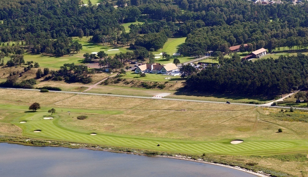 Arial view of clubhouse