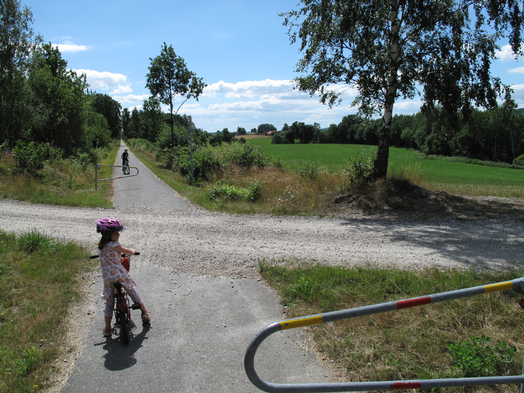 Bike lanes (an old railway track) just outside our village.