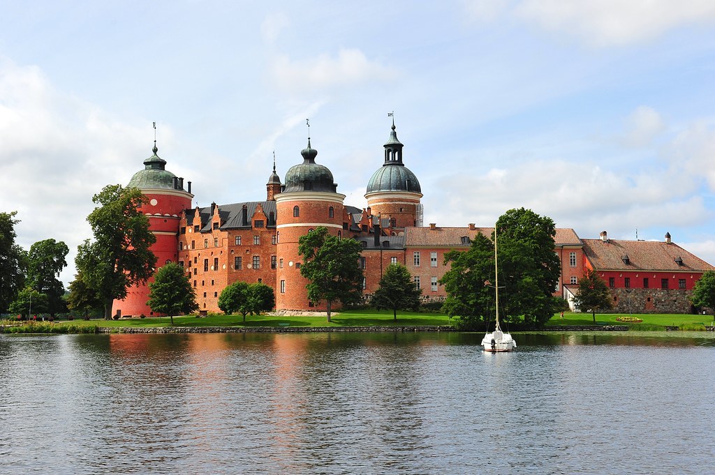 Gripsholm royal castle in Mariefred 15 minutes from Strängnäs.