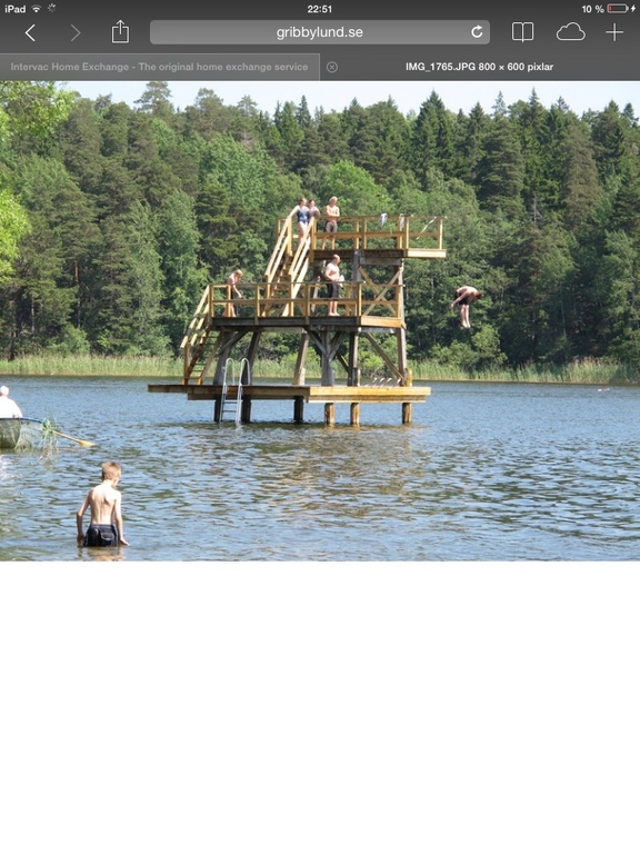 One of the nearby freshwater lakes  (15 min by bike,6min by car). Rönningesjön 