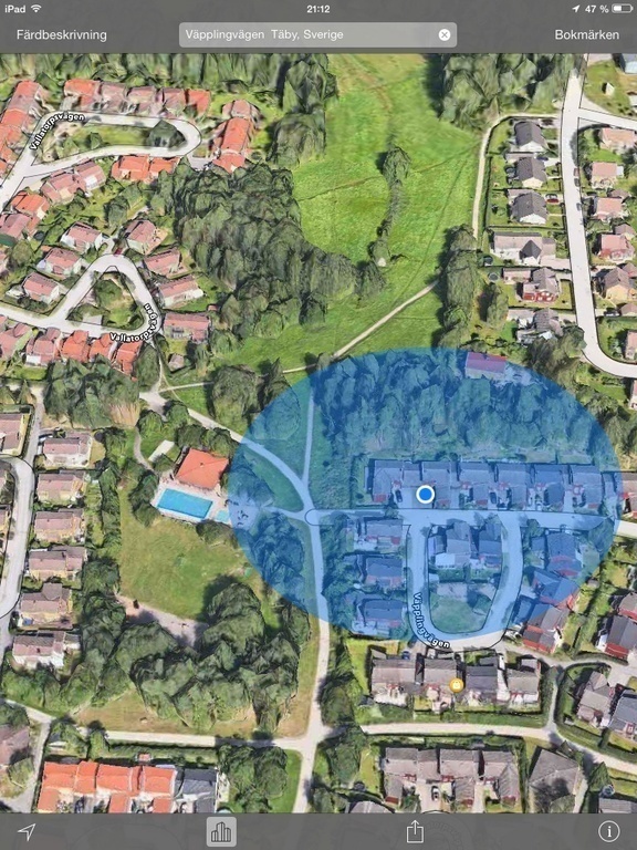 Map of Vallatorp - our area - house and local pool