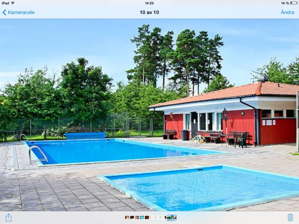 Neighbourhood  heated  pool w sauna 40 meters from our house - free access to residents of the neighbouring houses.