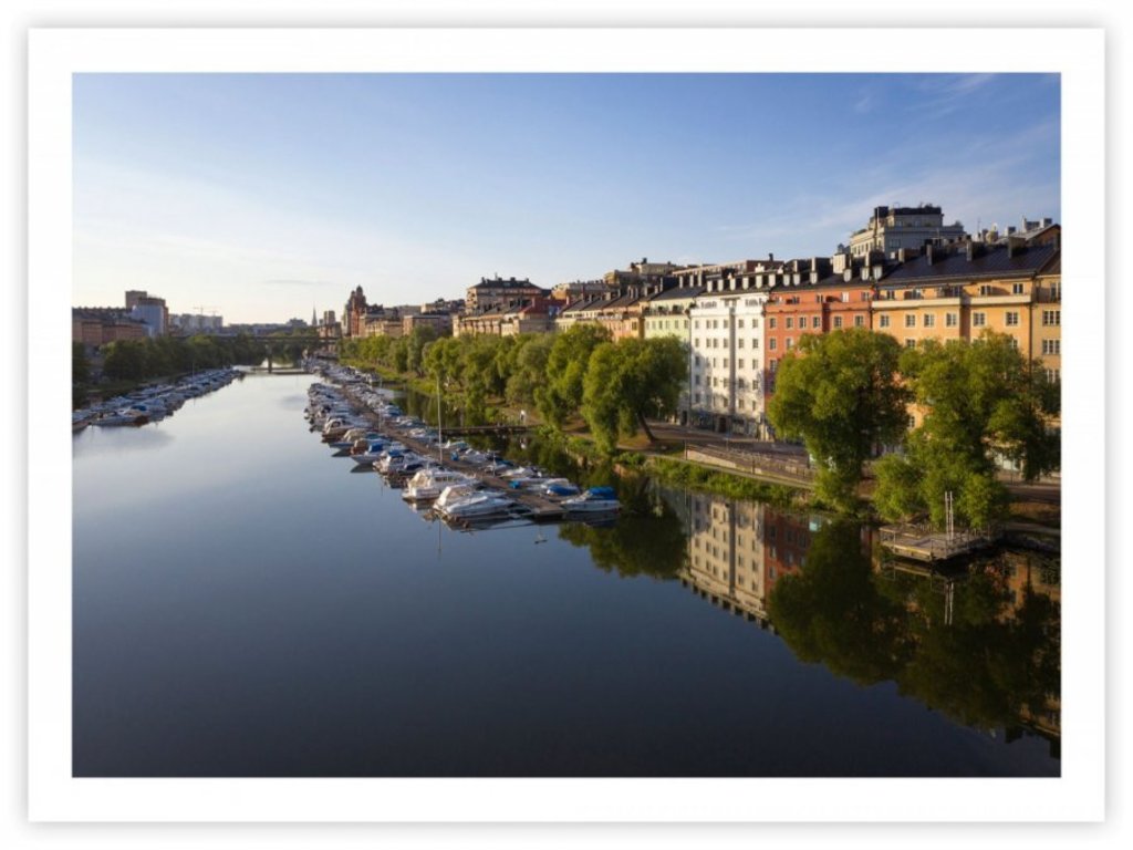 Our street, Kungsholms strand right by the canal