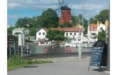 Entering the harbour on foot five minutes from our home