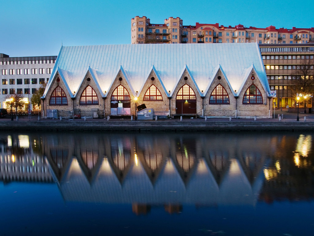 Feskekôrka - market hall for fish in Gothenburg 
