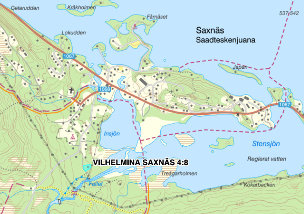 Our houses is Saxnäs 4:8, the green spot