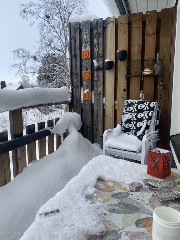 The balcony in the winter