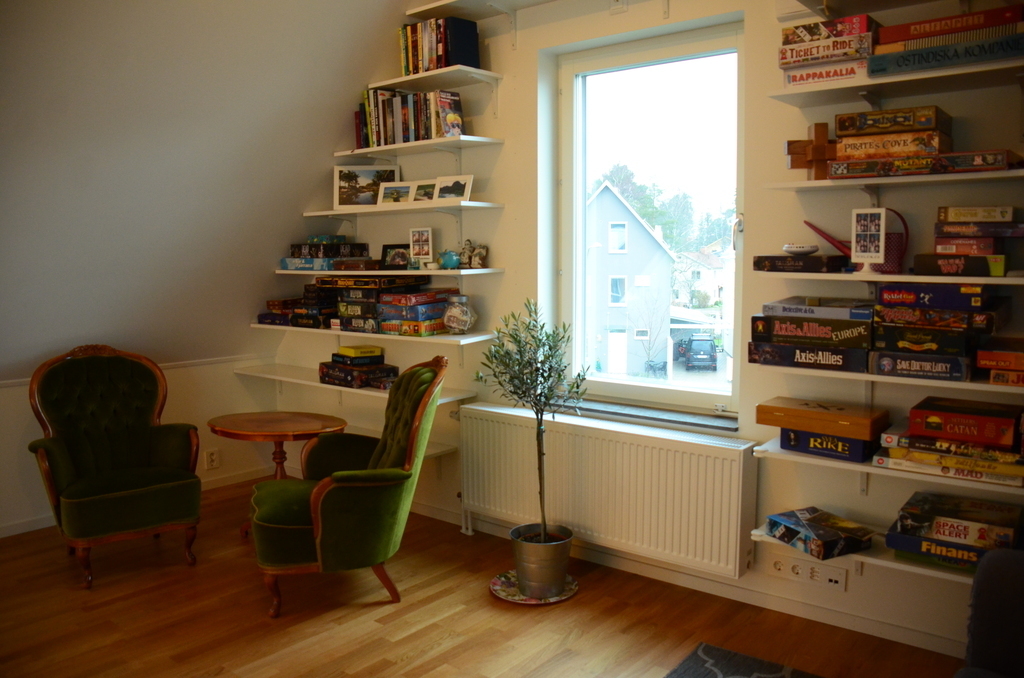 Lots of boardgames for rainy days or cozy nights on the top floor