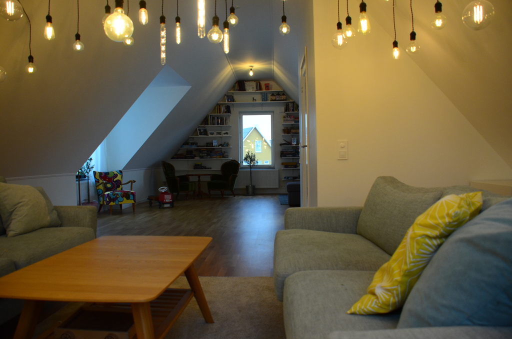 Lounging area with lots of space for playing!