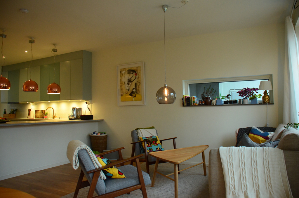 Living room and kitchen