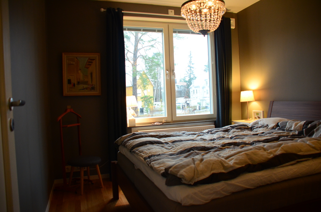 Cozy guest room with queen sized bed