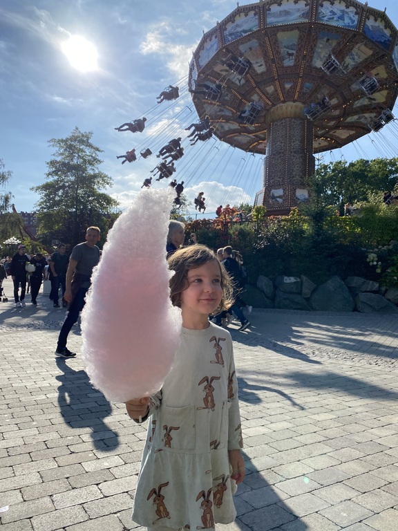 Ronja at Liseberg, the popular amusement park in Göteborg, 15 min by car from our house.