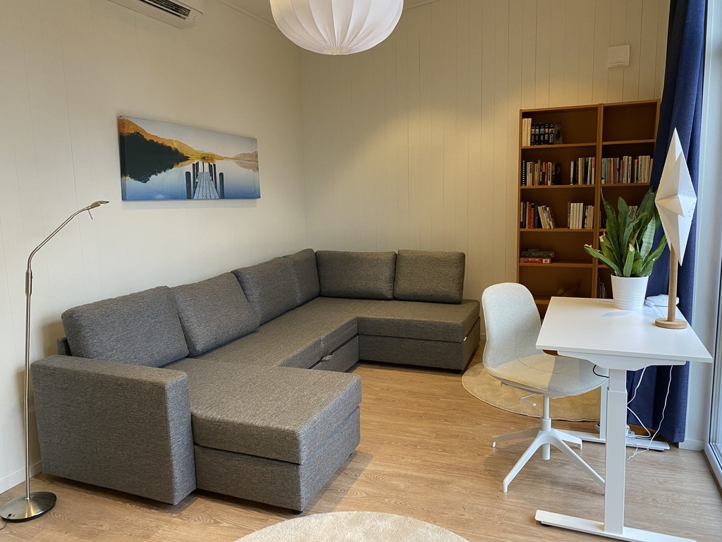 Guest house main room with large sofa bed